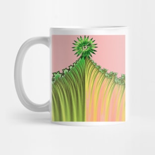 Spring Time Pink Fractal Curtain Mug